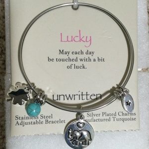 NWOT! Unwritten Lucky Charm Silver Bracelet